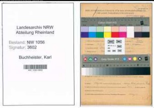 Entnazifizierung Karl Buchheister , geb. 04.01.1901 (Arzt)