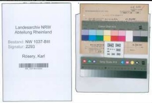 Entnazifizierung Karl Rosery , geb. 27.04.1890 (Vertreter)