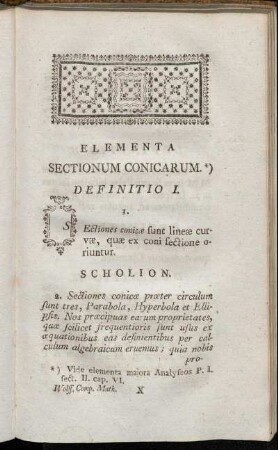 Elementa Sectionum Conicarum.