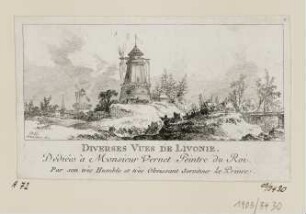 Mühle, Titelblatt der Folge "Diverses vues de Livonie"