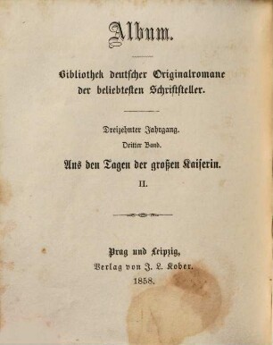 Aus den Tagen der großen Kaiserin : Historische Novellen, 2