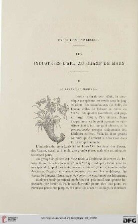 2. Pér. 18.1878: Les industries d'art au Champ de Mars, 3 : Exposition Universelle