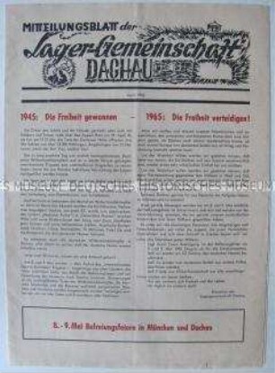 Mitteilungsblatt für ehemalige Häftlinge des KZ Dachau