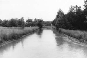 Spreetal-Burgneudorf. Kanal für die Schwarze Pumpe an der Sägemühle