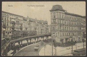 Ansichtskarte Hochbahn und Eckhaus, Skalitzer Straße [2/3]
