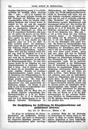 Die Durchführung der Heilfürsorge für Kriegshinterbliebene und gleichstehende Personen