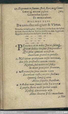 Psalmus XLVI. Deus noster refugium & Virtus