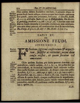 Caput XV. Amissione Feudi.