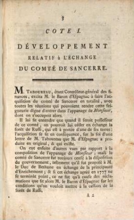 Eclaircissemens et pièces justificatives