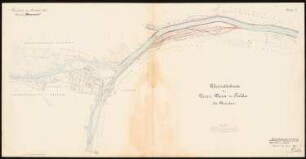 Umgestaltung der Wehr-, Schleusen- und Kraftanlage in der Weser, Hann. Münden Schinkelwettbewerb 1909: Lageplan 1:5000