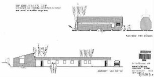 Heilbronn Hbf: Um - und Erweiterungsbau des Werkstatt und Sozialgebäudes, Süd - und Ostansicht Nebengeb.