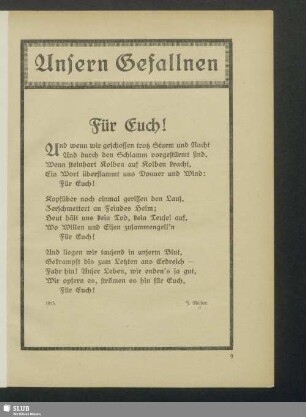 Unsern Gefallnen