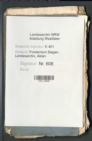 Grenzstreitigkeiten zwischen dem katholischen und evangelischen Landesteil des Fürstentums Nassau-Siegen
