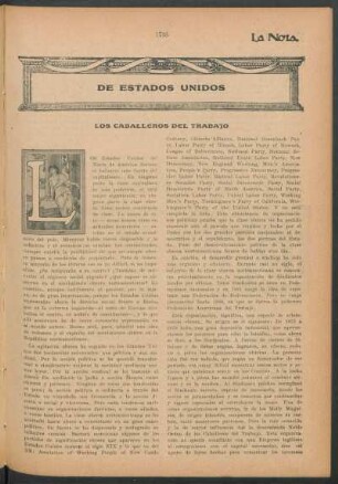 De Estados Unidos : Los caballeros del trabajo