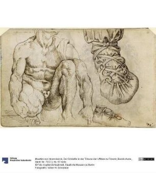 Der Schleifer in der Tribune der Uffizien zu Florenz, Bundschuhe