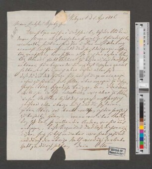 Brief an Pauline Bassenge