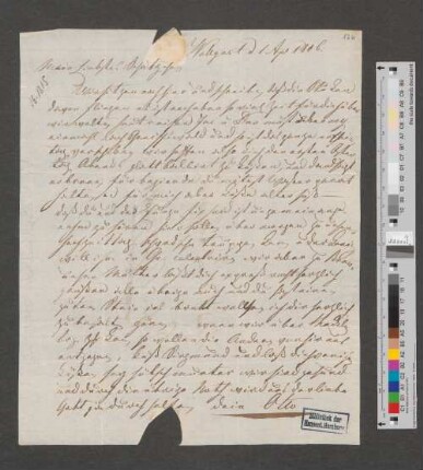 Brief an Pauline Bassenge