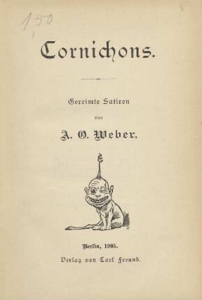 Cornichons : gereimte Satiren
