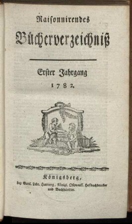 1782: Raisonnirendes Bücherverzeichniß