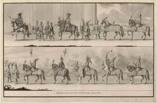 Quadrille des Feuers beim Karussell der Vier Elemente 1719 im Dresdener Zwinger