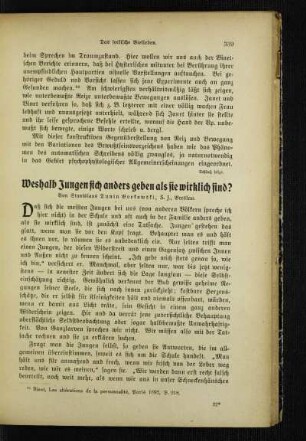 Weshalb Jungen sich anders geben als sie wirklich sind?