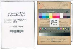 Entnazifizierung Franz Flocken , geb. 20.09.1886 (Buchhalter)