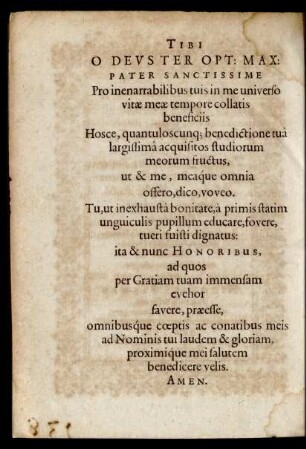 Tibi O Deus Ter Opt: Max: Pater Sanctissime