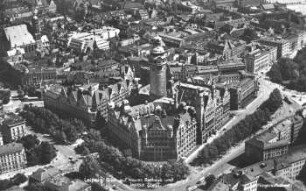 Leipzig: Blick auf Neues Rathaus und Innere Stadt