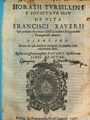 De Vita Francisci Xaverii ... libri sex