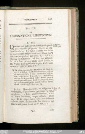 Tit. IX. De Adsignatione Libertorum.