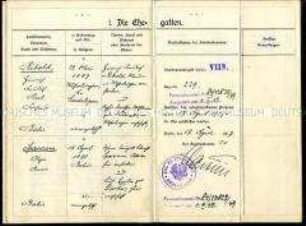 Gebundenes Familienstammbuch der Familie Ribold