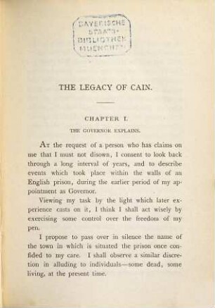 The legacy of Cain, 1