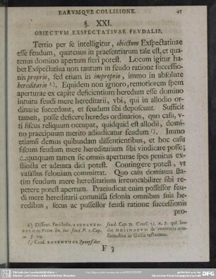 §. XXI. Obiectum Exspectativae Feudalis