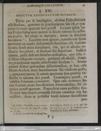 §. XXI. Obiectum Exspectativae Feudalis