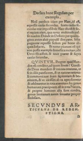 Secundus Articulus De Redemptione.