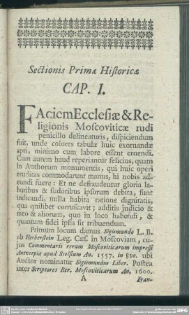 Sectionis Primae Historicae