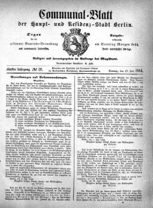 1864,29: No. 29, 17. Juli 1864