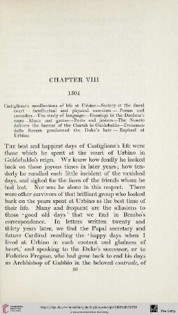 Chapter VIII: 1504