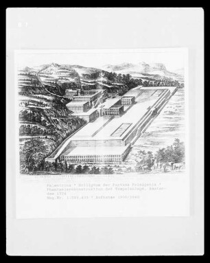 Phantasierekonstruktion der Tempelanlage des Heiligtums der Fortuna Primigenia