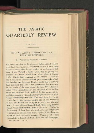 Sultan Abdul Hamid and the Turkish Débacle.