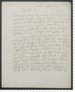 Brief von Heinrich Ferdinand Scherk an Adelbert von Chamisso