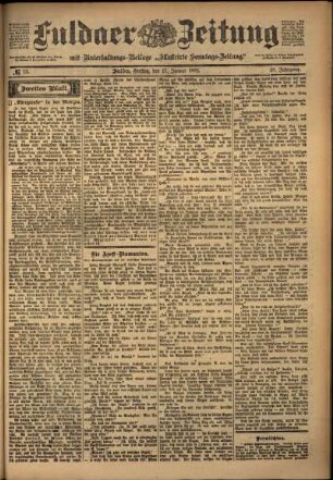 Zweite Ausgabe vom Freitag, den 17. Januar 1902.