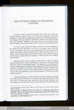 The Ottoman Crimea In Sixteenth Century