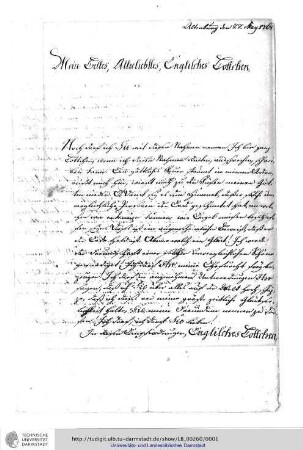 Einzelbrief von Börner, Christian Friedrich an Prager, Christiana