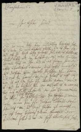 Brief von Anna Luise Karsch an Rudolf Erich Raspe