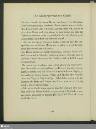 Die wiedergewonnene Gattin