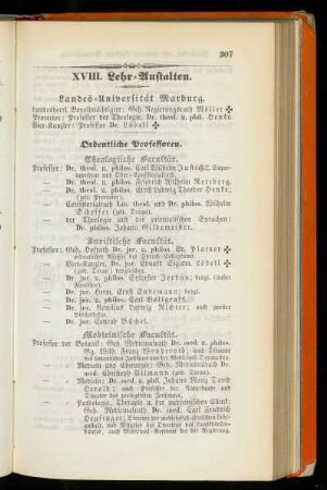 XVIII. Lehr=Anstalten.