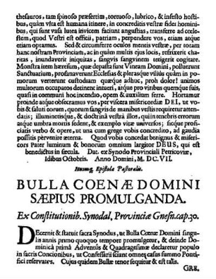 Bulla Coenæ Domini Sæpius Promulganda.
