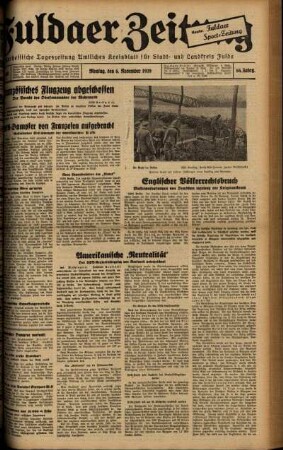 Ausgabe vom Montag, den 06. November 1939.
