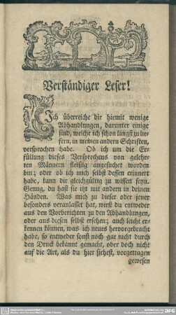 Verständiger Leser!